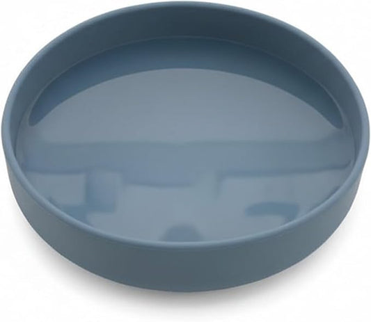 Should We Go? Dog Water Bowl - The Perfect Dish No-Spill, Less Mess Non-Tippable Water & Food Bowl, Pure Silicone with Suction Cup, Fits 2 Cups 6” Across x 1.25” Tall, Ideal for All Pets, Small-Ocean