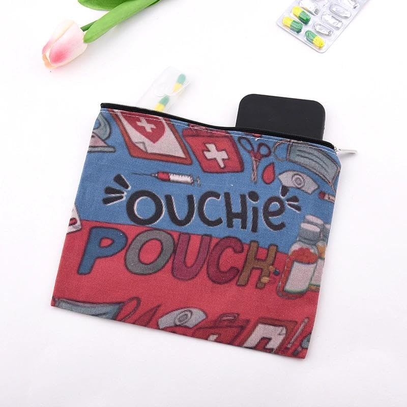 Ouch Pouch Med Kit Bag Small Nurse Medical Bag Pouch Emergency Pouches for School Camping Travel Medicine Bags for Family First Aid Kit Organizer Pouches Medication Storage Bags for Pills Ouchie Bag