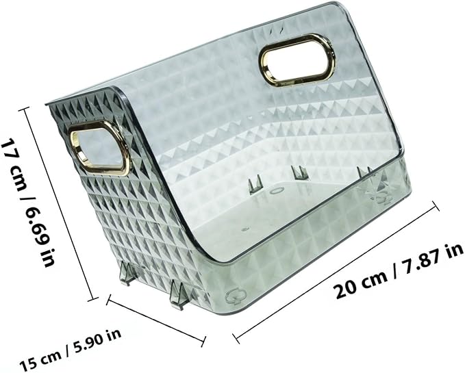 Portable Desktop Storage Box for Small Items and Makeup Organizer with Smooth Polishing, Sturdy Pet+abs Material, for Bedrooms and Bathrooms, Easy to Use Storage Case