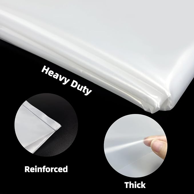 Yotelab Plastic Loveseat Cover for Moving and Storage, 68Wx42Dx62H/41H Inch | Open, No Seal, Clear Moving Bags for Loveseat, Bench, Sofa, or Other Bulky Furniture