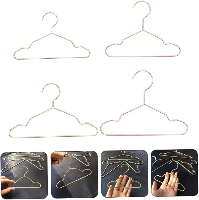Toddmomy 4pcs Pet Clothes Organizer Iron Pet Apparel Hangers for Neat Storage of Dog and Cat Clothes Included