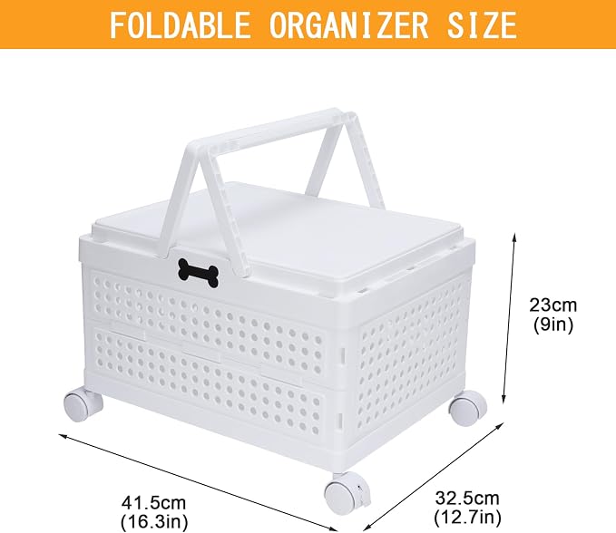 dog toy basket with Handle Pet home,outdoor multifunctional storage box,foldable storage with wheels,portable miscellaneous,storage basket