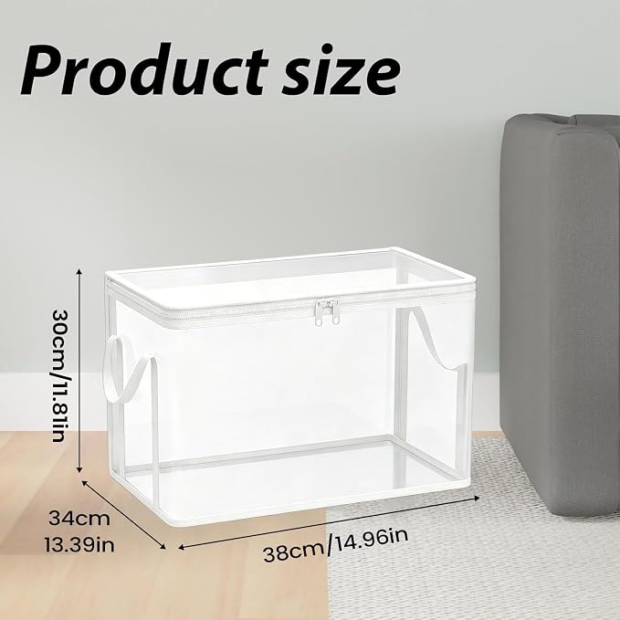 Plush Toy Storage Organizer 2-Pieces Plush Dolls Chest Bins | Stuffed Animals Storage for Living Room Bedroom Playroom Study Room Balcony Dormitory Apartment Home