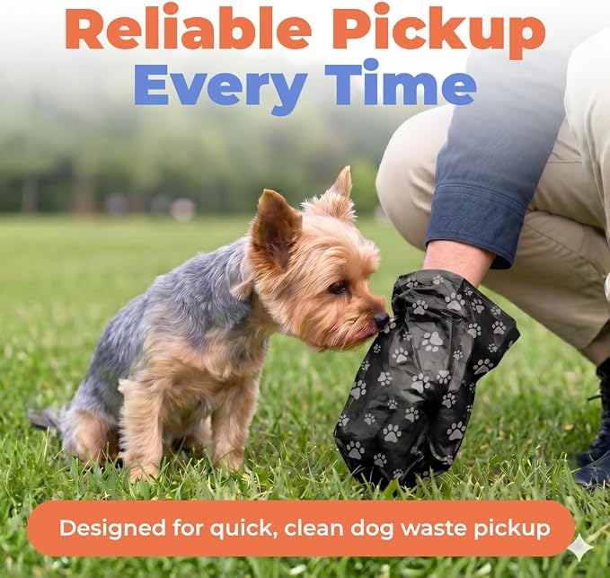 Best Pet Supplies Poop Bags for Dogs - Black, 150 Count | Scented, Leak-proof, Easy-Tear perforations, 15 Thick Bags per roll, Outdoor Walking & Travel, Fits Standard Holders