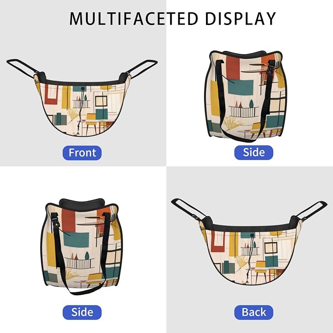 Mid Century Modern Car Seat Organizer-Backseat Storage Bag for Travel | Waterproof Durable. Holds Snacks Gear Essentials. Fits Most Cars.