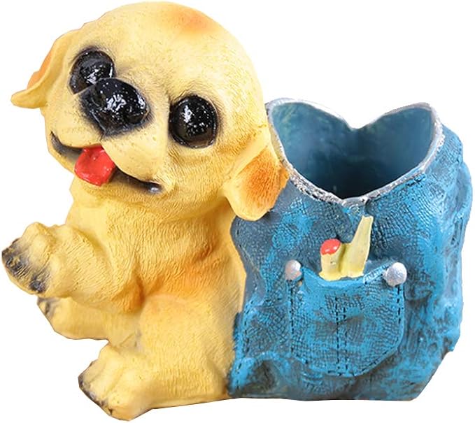 Puppy Dog Pencil Holder Pet Pen Cup Desk Organizer Labrador Retriever