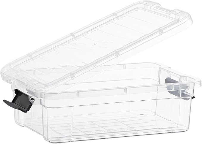 Superio 2.3 Quart Clear Plastic Storage Containers with Lids, Stackable Organizer Bins, BPA-Free Storage Boxes for Home, Office, Dorm & Classroom, 1 Pack