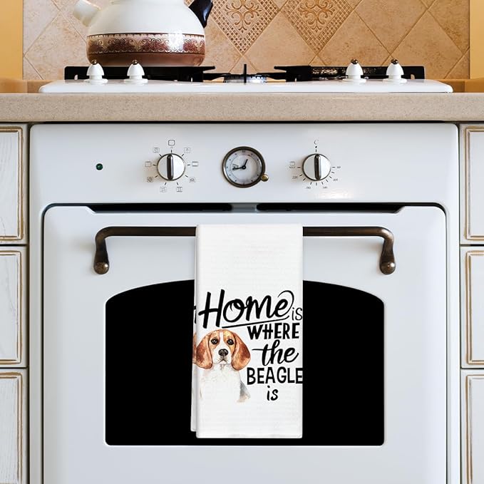 Beagle Kitchen Towels Dish Cloths, Funny Decorative Hand Towel Drying Cloth for Bathroom Baking, Beagles Gifts for Dog Lover, Friend, Woman, 16x24 Inches -31