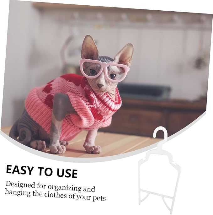 Happyyami 10pcs Dog Clothes Hangers Pp Pet Apparel Storage Organizers for Easy Drying and Display of Dog Clothing Lightweight and Compact Design for Pet Owners