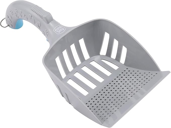 Fresh Step All-In-One Cat Litter Scoop with Ergonomic Handle, 2-Pack | Deep shovel design, ergonomic handle grip, Kitty Litter Scooper for fast and easy daily scooping