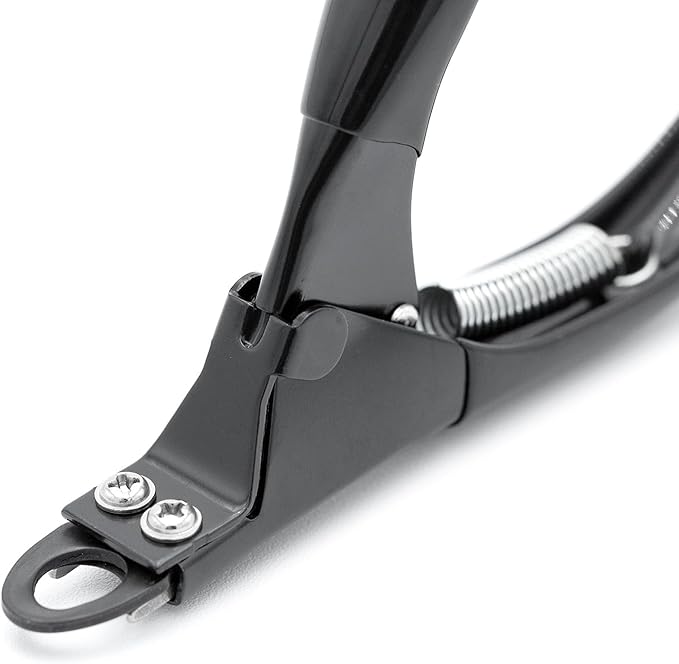 Jeffers Pet Nail Trimmer Large Hole Black – Guillotine Clippers for Dog, Cat, Puppy & Small Animal Grooming – Stainless Steel Blade, Non Slip Grip, Pet Grooming Tool for Home & Travel