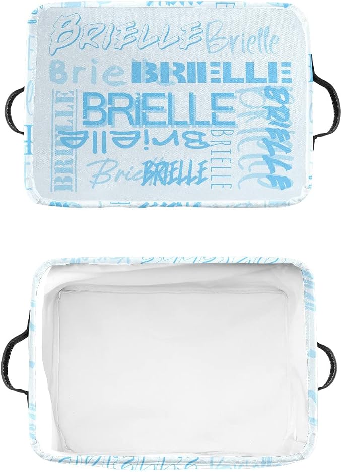Personalized Storage Bins with Name Custom Kids Storage Basket Cubes Organizer with Handles for Organizing Boys and Girls Toys Shelf Closet Nursery Baskets Boxes, 1 Pack
