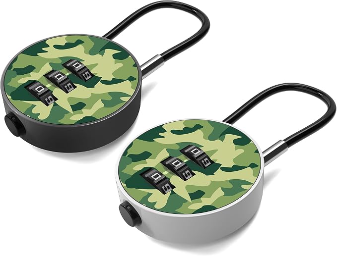 Small Locker Lock with Code, 3 Digit Combination Padlock, Small Padlock with Short Cable for Gym Locker, Cabinet, Tool Box, Luggage Locks for Travel Suitcase, Carry Bag, Backpack Zipper