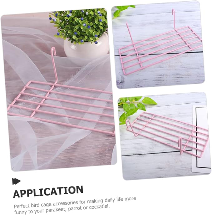 BESPORTBLE Wall Grid Bird Stand Hooks Iron Platform for Parrots Easy to Install Bird Cages and Wall Decor for Parakeet Accessories