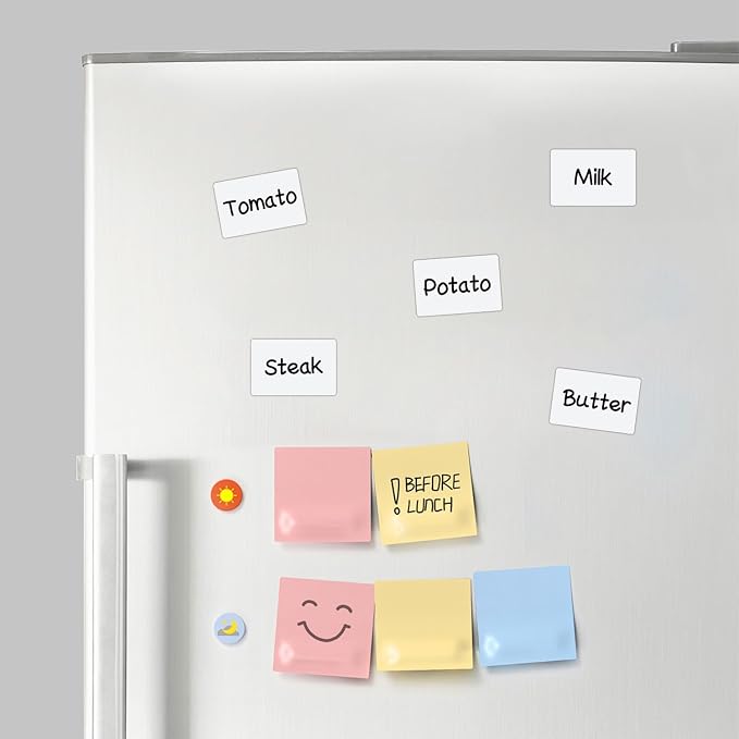 Dry Erase Magnetic Labels 3x2 Inch 40 Pieces, Reusable Magnetic Dry Erase Labels for Whiteboards, Locker, School, Classroom, Office, Home