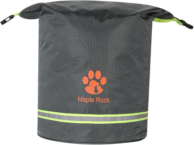 Dog Food Travel Bag - 84 Cups/26 lbs Capacity | Leak-Proof, Water-Resistant Dog Food Storage Container for Travel, Camping, RV & Outdoor | Collapsible, Easy-to-Clean Kibble Bag (Grey)