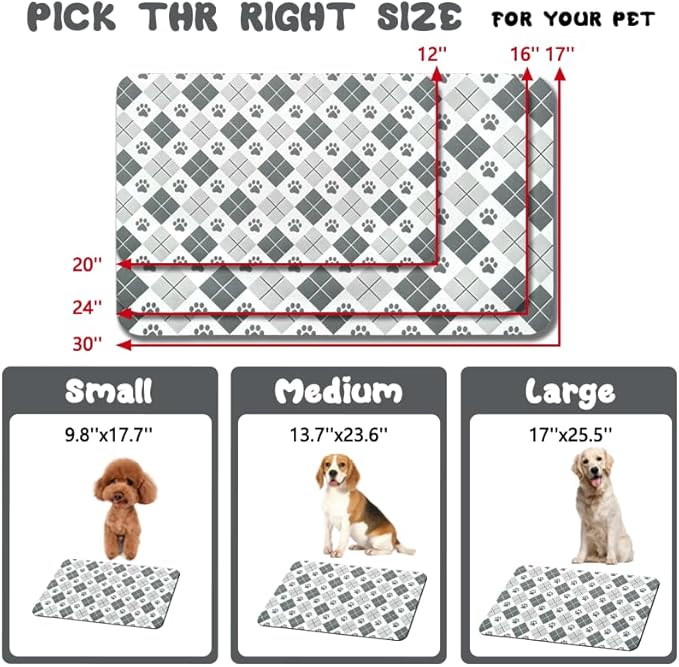 Pet Feeding Mats - Waterproof, Absorbent, 24 x 32 inch for Dogs & Cats