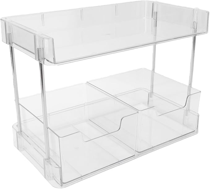 Tea Bag Organizer, PET 2 Tier Storage Drawer Coffee Pod Holder,
