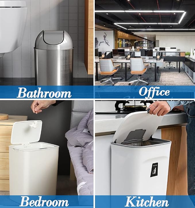 3 gallon Clear trash can liners,Small Garbage Bags 300,Extra Strong 2.6,3 Gal Trash Bag,Fit 10 liters trash Bin Liners for Home Office Kitchen （Clear 300）