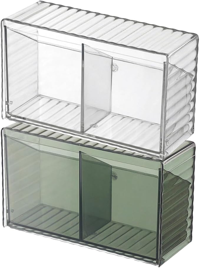 2pcs Wall Mounted Storage Box with Lid , Pet Dustproof Organizer