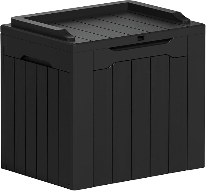 YESHOMY 30 Gal Plastic Storage Bins with Lid Stackable Box Organizers for Living Room, Office, Dorm, 1 Pack, Black