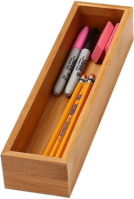 YBM Home Kitchen Drawer Organizer Storage Box Made of Bamboo, 3x9x2 Inch 322