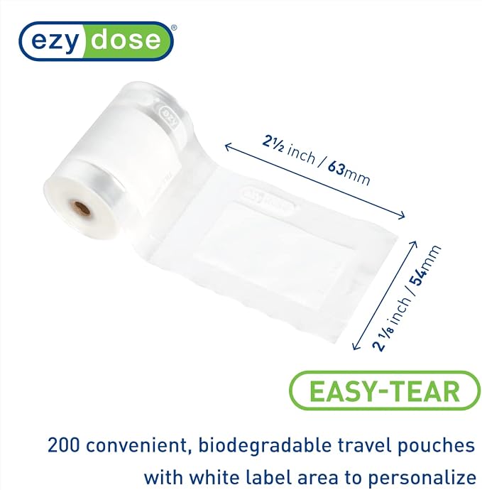 Ezy Dose Pill Suite Weekly (7-Day) Pill Organizer, Vitamin and Medicine Packaging System for Travel, Includes Sorter, Sealer, Batteries, and 200 Easy-Tear Pill Pouches, BPA Free