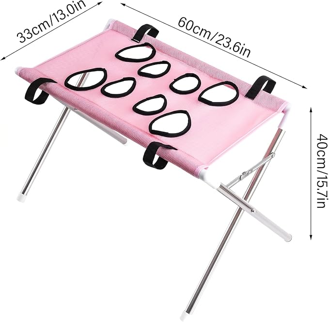 Dog Grooming Hammock, Pet Grooming Hammock with Stand Iron Tube Frame | Pet Grooming Hammock Harness for Cats Small Dogs, Quick-Dry Mesh Foldable Pet Hammock for Trimming, Bathing, Brushing