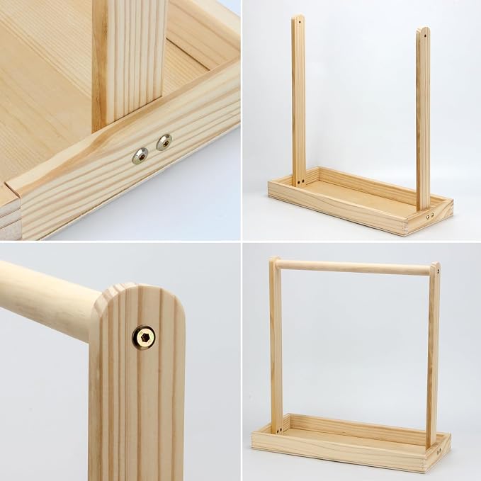 Wooden Baby Clothing Rack for Toddler, Baby Shower Crate Closet, Baby Storage Crate with Hangers, Pets Clothes Rack with Storage Box & Hanging Rod for Dogs Cats, Newborn Gifts Basket for Boys Girls