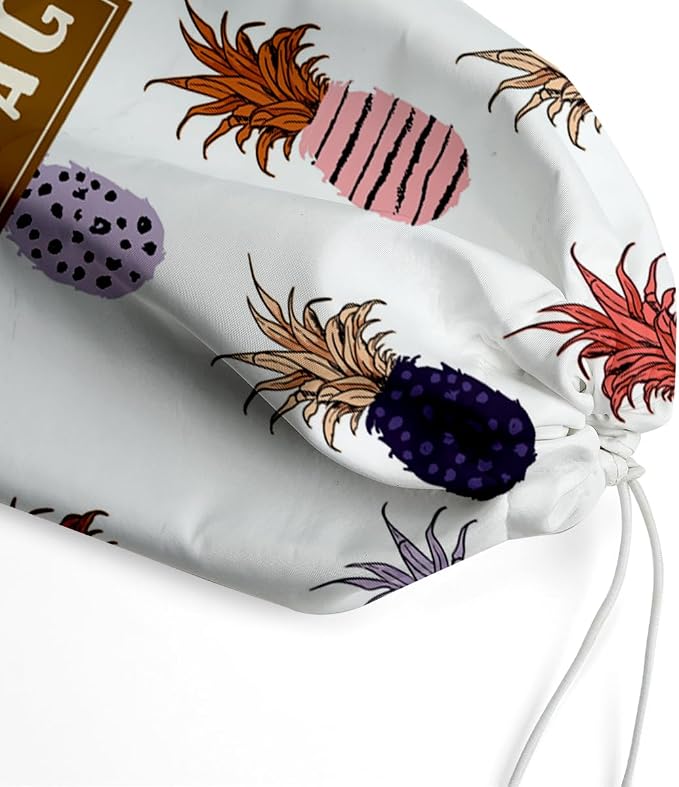 Plastic Bag Holder,Reusable And Washable Country Style Grocery Bag organizer,For Home Kitchen Travelling Camping Decor, use 1 Pack,Pineapple Pattern