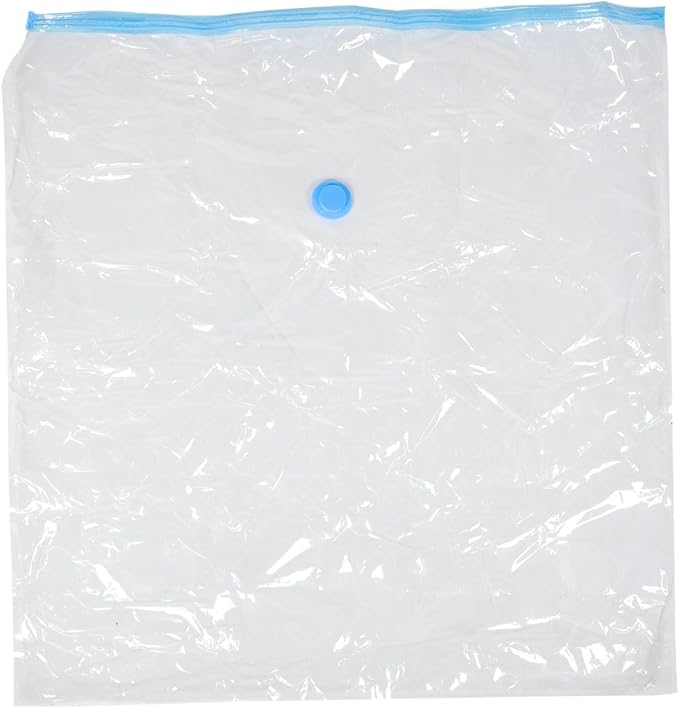 Vacuum Storage Bag Large Capacity PET and PE Household Organizer | Window, Assorted Space Saving Design, for Linens and Blankets, White Color