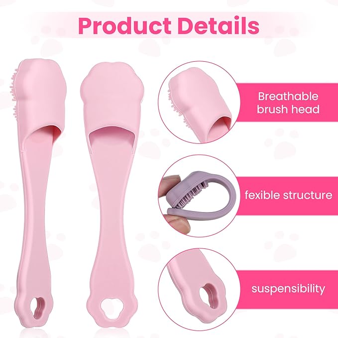 8 Pack Silicone Dog & Cat Finger Toothbrush Kit, Food Grade Toothbrush for Dog, Safe, Non-Toxic, Easy Teeth Cleaning, Prevents Bad Breath & Oral Inflammation