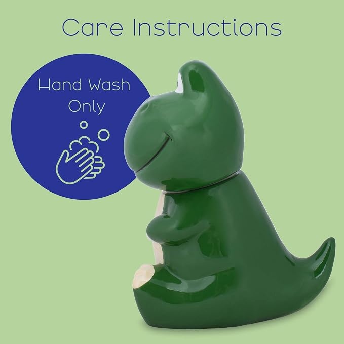 Dolomite Ceramic 10.1 x 8.9 Everyday Cookie & Candy Jar with Airtight Lid: Perfect for Kitchen Canisters, Pet Treat Containers & Decorative Storage, Tyrannosaurus Rex Dinosaur