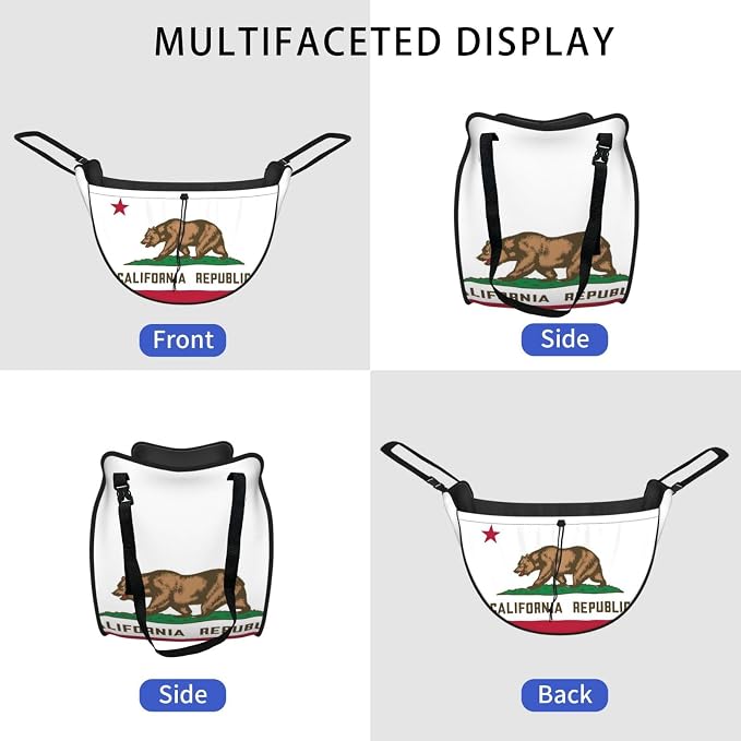 Flag of California Car Seat Organizer-Backseat Storage Bag for Travel | Waterproof Durable. Holds Snacks Gear Essentials. Fits Most Cars.