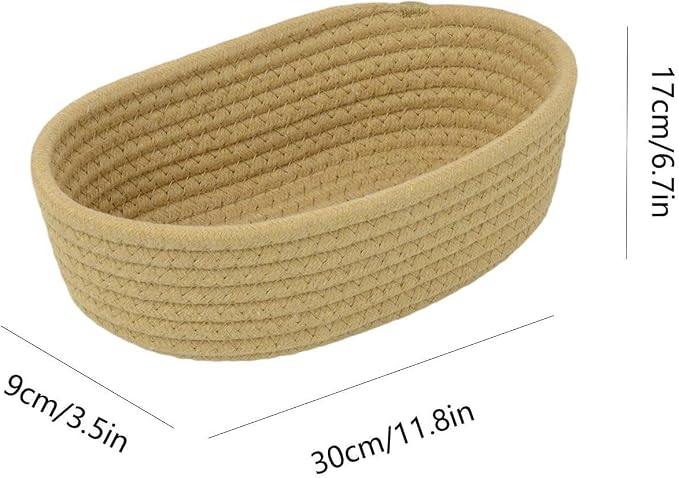 Dog Toy Basket - Handmade Storage Organizer | Dog toy basket with handmade woven design, decorative storage organizer for pet supplies, spacious capacity