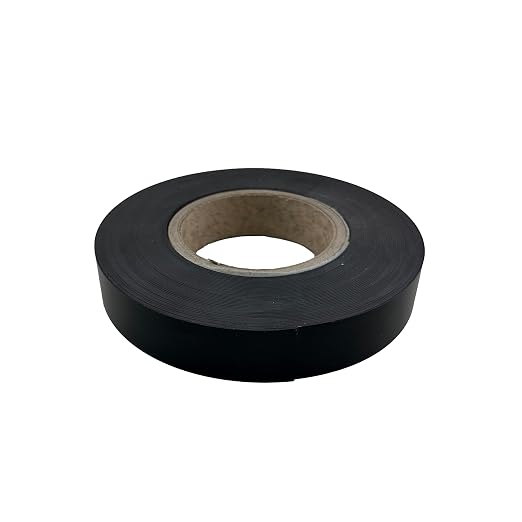 Master Magnetics ZGN03040BL/WKS50 Flexible Magnet Strip with Black Vinyl Coating, 1/32" Thick, 1" Height, 50 Feet, 1 Roll