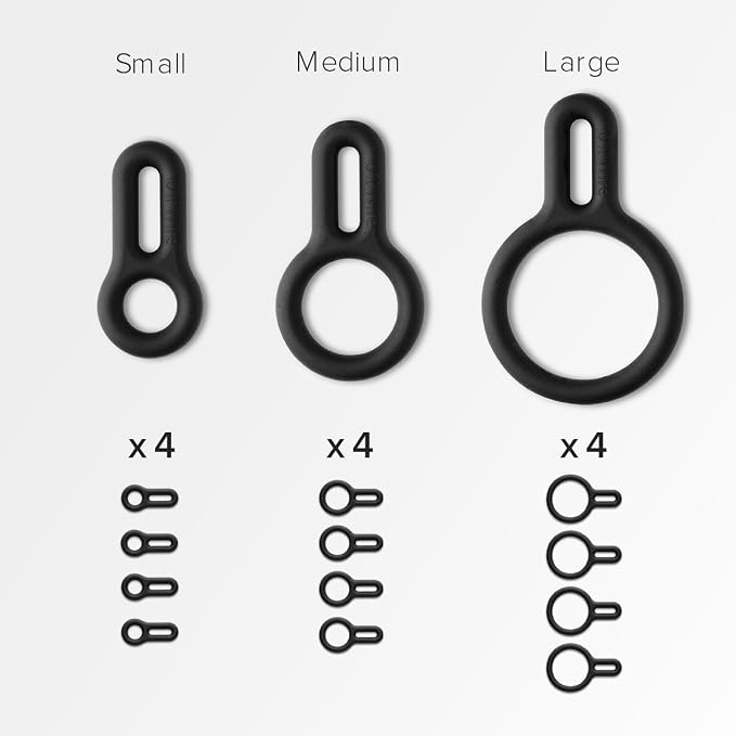 UT Wire Binditz for Home Attachable Silicon Cable Wrap Kitchen Small Appliances, Computer, Hair Dryer Cords in White Set of 12 Assorted Sizes, White
