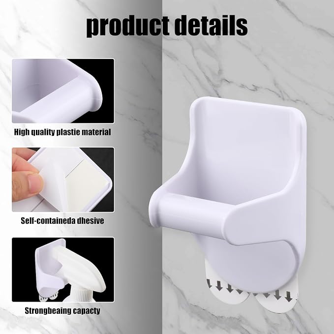 8Pcs Wall Mount Spray Bottle Holder,No Damage Strong Adhesive Bottle Hooks Spray Bottle Hanger,Spray Bottle Rack Organizer Hanger for Cabinet Kitchen Bathroom to Create Storage Space
