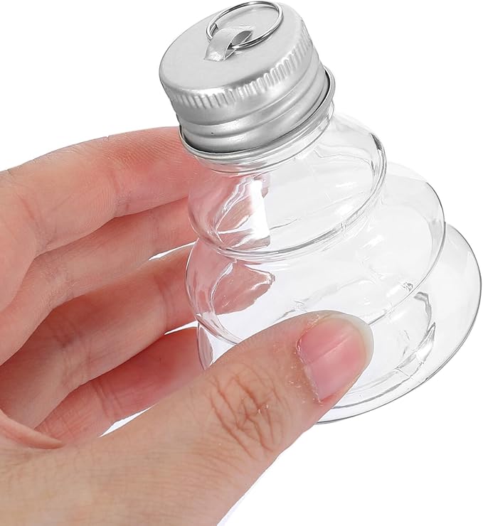 MAGICLULU 10pcs Christmas Tree Shaped Drink Containers Refillable Pet Juice Bottles for Candy Storage Festive Ornaments with for Holiday Decorations