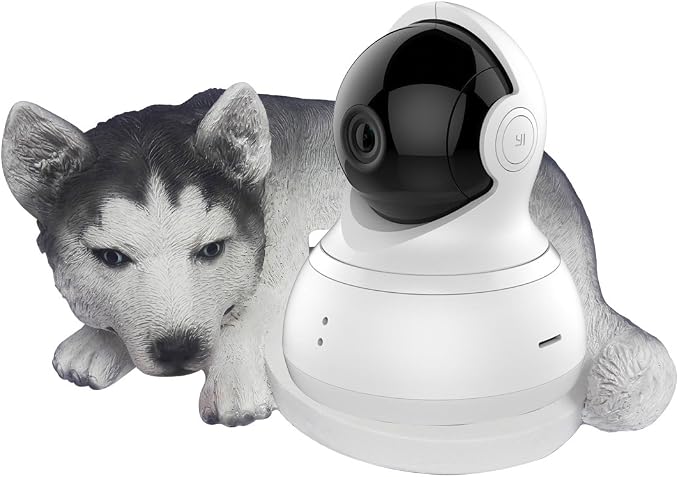 Husky Dog Crafted Statue Camera Holder Stand Guard Station for YI Dome Camera