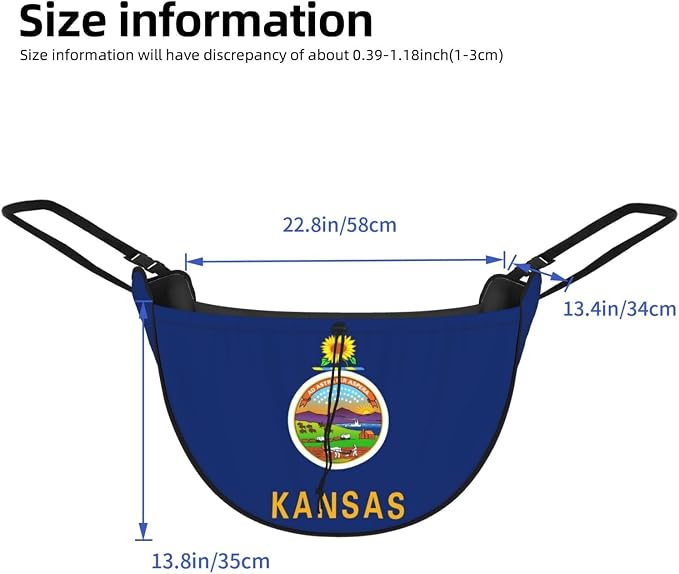 Flag of Kansas Car Seat Organizer-Backseat Storage Bag for Travel | Waterproof Durable. Holds Snacks Gear Essentials. Fits Most Cars.