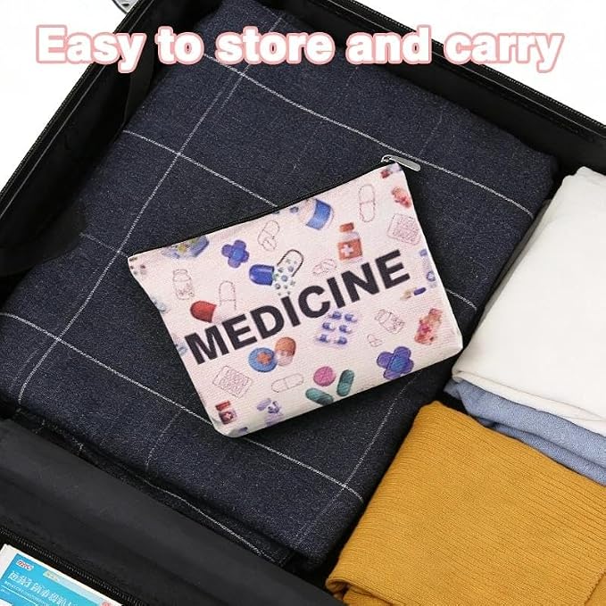 Small Emergency Medical Bag Organizer Pouch Survival Medicine Bag Doctor Retirement Gifts from Nurse Pouch Bag for Work Supplies Nursing School Essentials for Women Pharmacy Student Pouch Gift Ideas