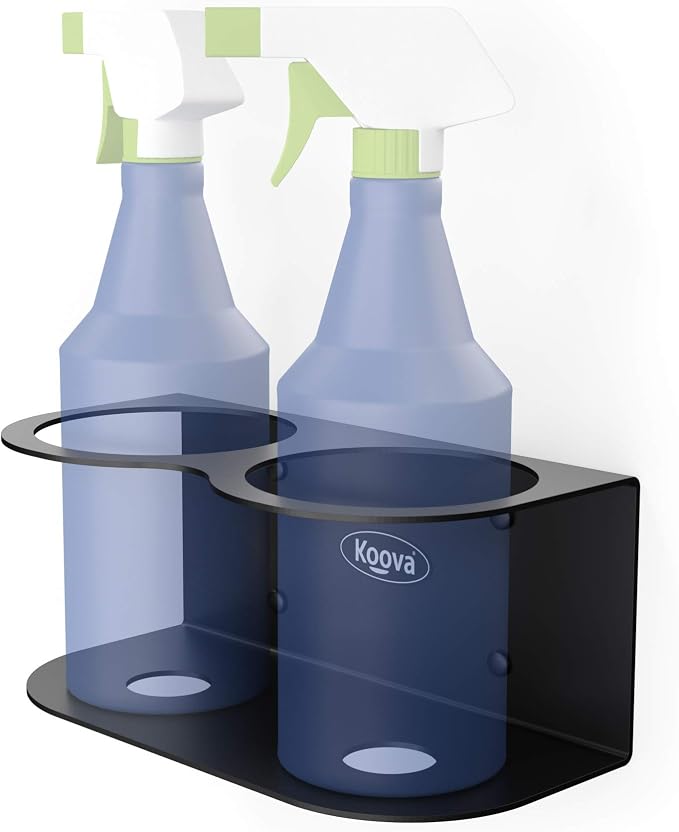 2 All-Purpose Spray Bottle Holder | Easy Install Wall Mount Hardware Included | Heavy-Duty Powder Coated Steel Storage Rack for Garage And Home | Craft Workspace Paint Bottle Organizer USA Made