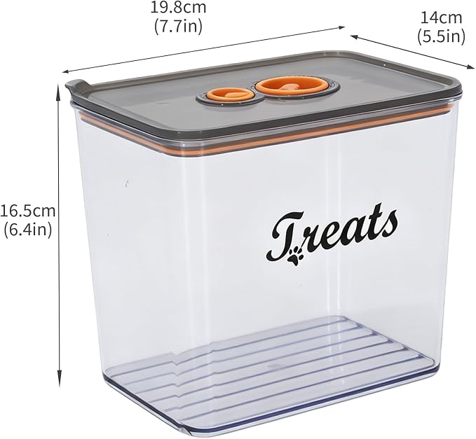 2Pack Pet Food Storage Containers,Airtight Dog Treat Container,Dog Food Storage Container with Tachometer Wheel for Customizing,Suitable for Pet,Bird Seeds,Dog & Cat Treats