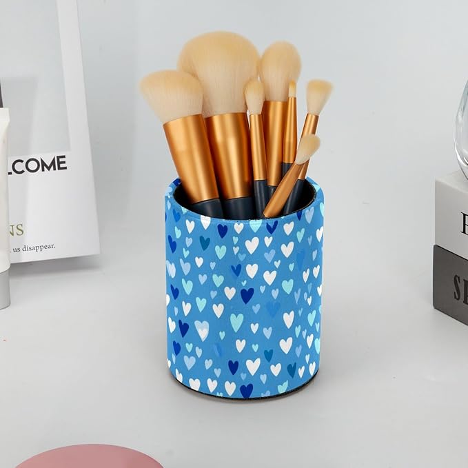 Cute Love Heart Pen Holder, Pencil Cup Marker Brush Holder Desk Storage Case, Desktop Organizer for School Office Home Supplies