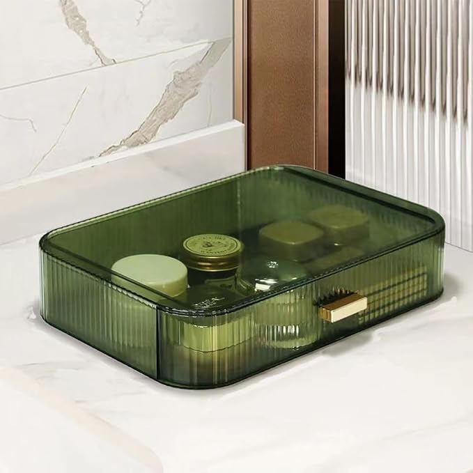 Stackable Makeup Storage Drawers, Bathroom Counter Organizer. | Drawers Can be Stacked, Cosmetic Display Case, Ideal for Make Up, Skincare, Perfume; Suitable for Dresser Top, Vanity