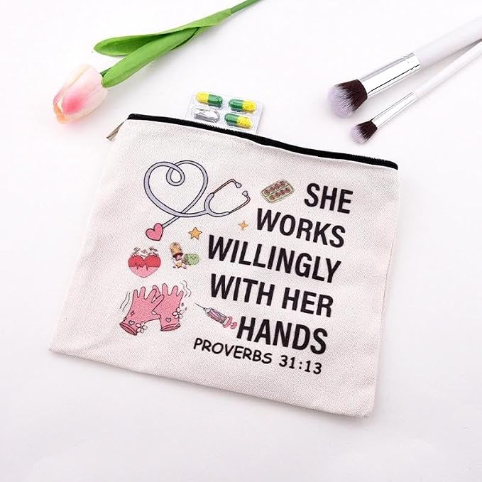 Nurse Pouch Bag for Work Supplies Graduation Nursing Practitioner School Gifts Nurse Stuff Essential Nurses Accessories for Women Bag Nursing Preceptor Gifts from Student Nurses Bday Week Present