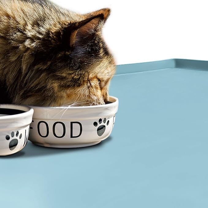 Silicone Dog Food Mat Waterproof Pet Feeding Tray for Large Dogs