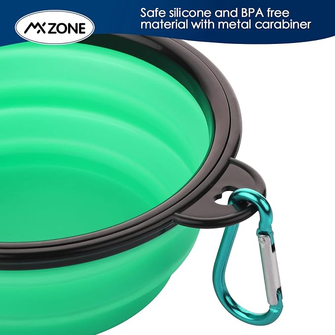Collapsible Silicone Dog Bowls, 3-Pack Travel Pet Water Portable Bowls