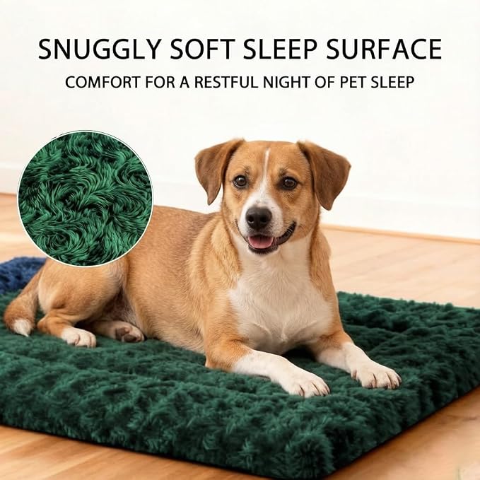 Dog Bed Mat - Dog Crate Pad - Reversible Dog Mat for Pet Comfort - Soft Bed Pads with Dual-Sided Design for All Seasons - Durable, Machine Washable Mat for Crates, Travel, and Home
